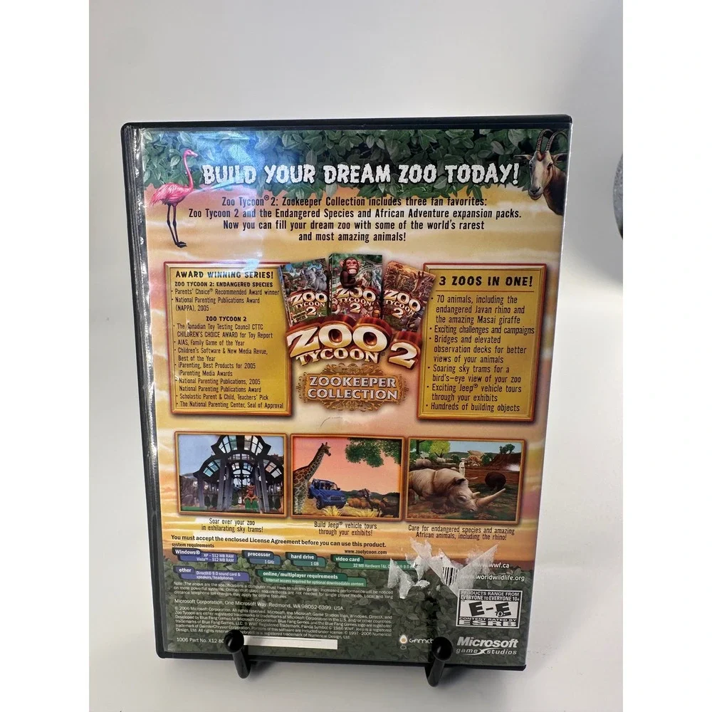 Zoo Tycoon 2 Zookeeper Collection PC Windows Game 2006 Microsoft Expansion Packs